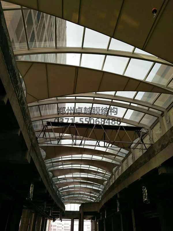 商丘柒悅城商場走廊膜結(jié)構屋頂