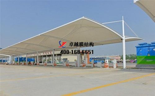 ?？h膜結(jié)構(gòu)充電站樁停車棚/雨棚【?？h漢生食品有限責(zé)任公司等】工程設(shè)計(jì)施工案例