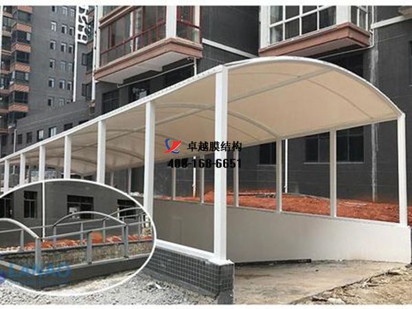 信陽膜結(jié)構(gòu)地下車庫出入口【信陽中晶工程材料等】設計施工案例